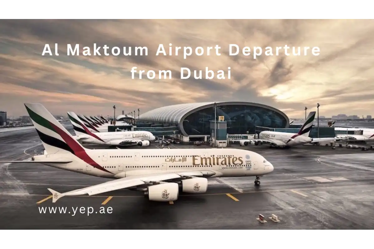 Al Maktoum Airport Departure from Dubai City Hotels in 5-Seater Car